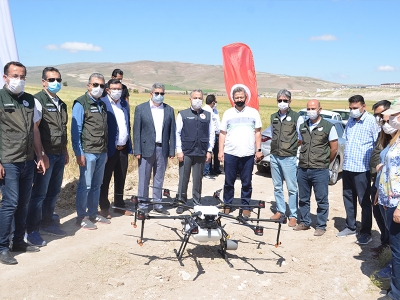 Kayseri’de “drone” ile süne mücadelesi