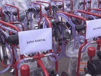 Gümüşhane’de üreticilere 180 adet süt sağım makinesi dağıtıldı