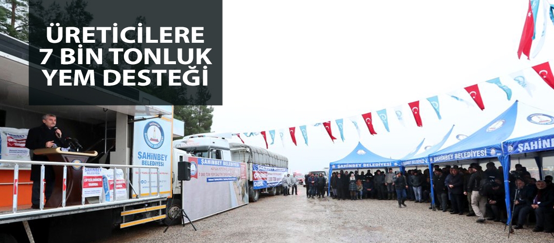 Üreticilere 7 bin tonluk yem desteği