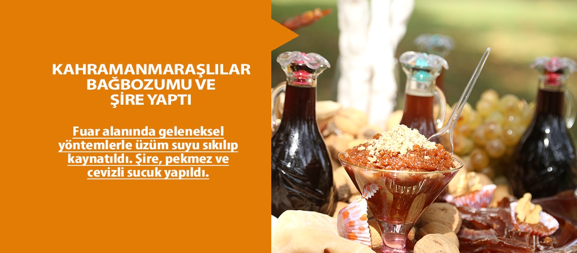 Kahramanmaraşlılar bağbozumu ve şire yaptı