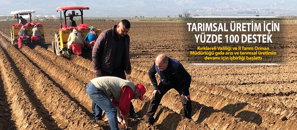 Tarımsal üretim için yüzde 100 destek