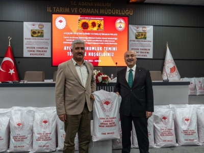 Adana’da ayçiçeği desteği