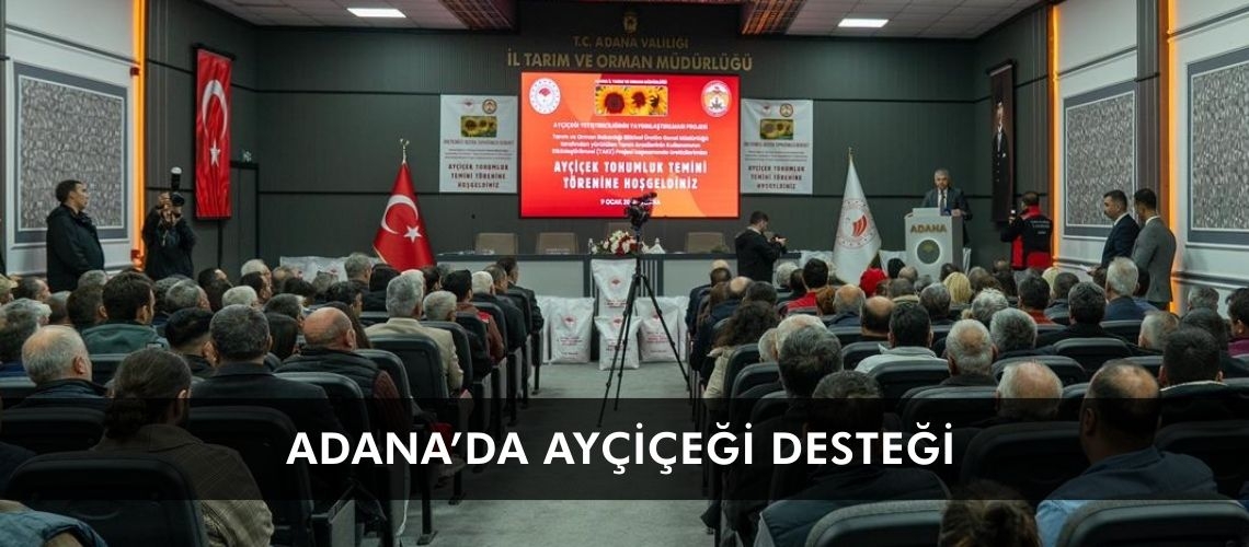 Adana’da ayçiçeği desteği