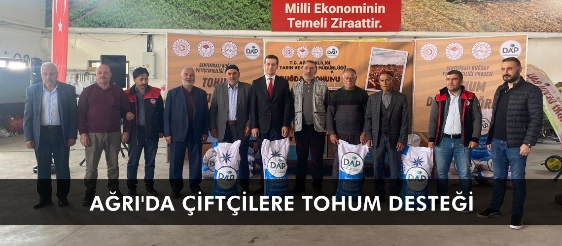 Ağrı'da çiftçilere tohum desteği