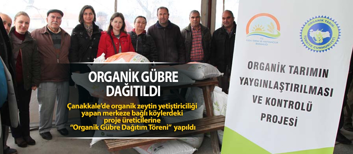 Çanakkale’de organik gübre dağıtıldı