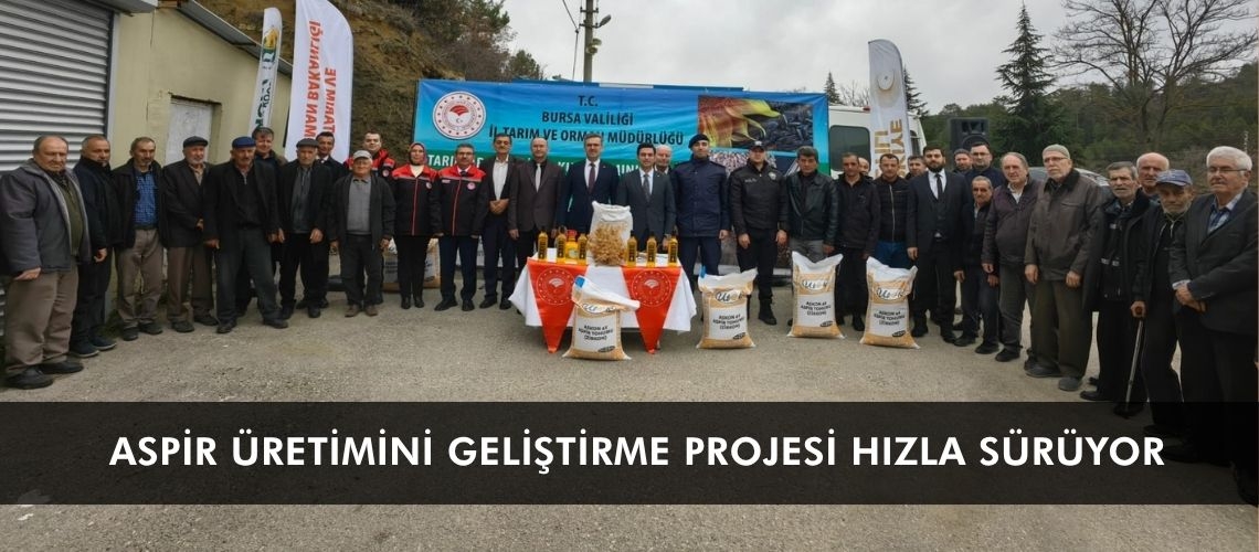 Aspir Üretimini Geliştirme Projesi hızla sürüyor