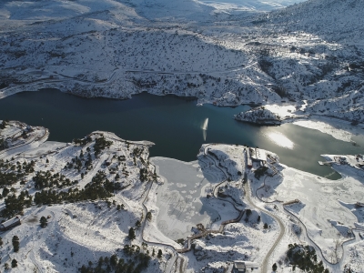 Sille Baraj Parkı’nın eşsiz kar manzarası