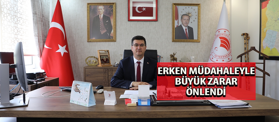 Erken müdahaleyle büyük zarar önlendi