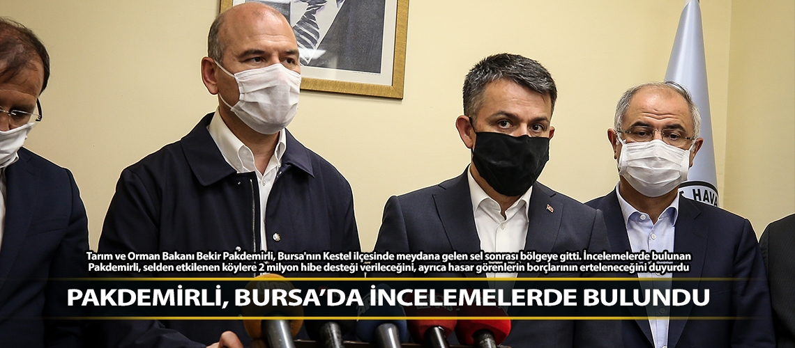 Pakdemirli, Bursa’da incelemelerde bulundu