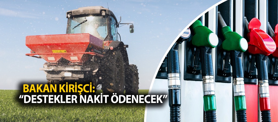 Bakan Kirişci: “Destekler nakit ödenecek”