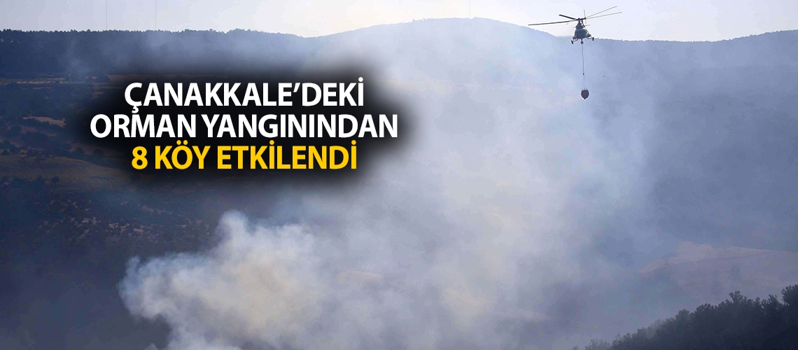 Çanakkale’deki orman yangınından 8 köy etkilendi