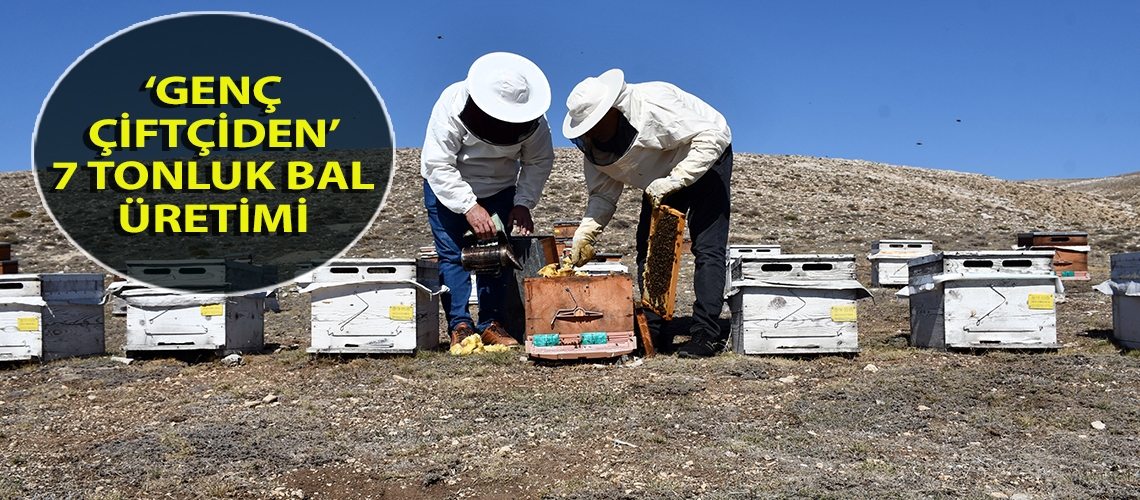 ‘Genç çiftçiden’ 7 tonluk bal üretimi