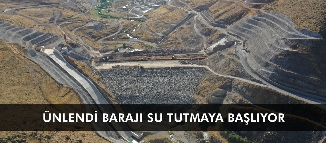 Ünlendi Barajı su tutmaya başlıyor
