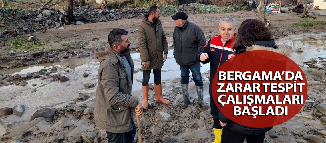 Bergama’da zarar tespit çalışmaları başladı