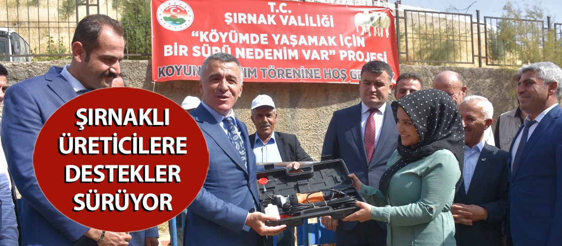 Şırnaklı üreticilere destekler sürüyor