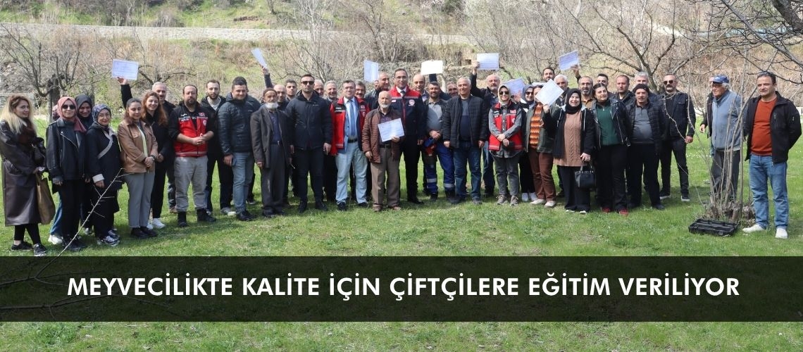 Meyvecilikte kalite için çiftçilere eğitim veriliyor