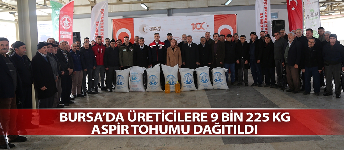Bursa’da üreticilere 9 bin 225 kg aspir tohumu dağıtıldı
