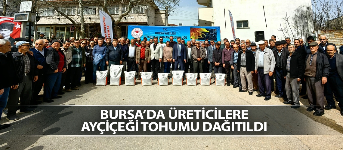 Bursa’da üreticilere ayçiçeği tohumu dağıtıldı