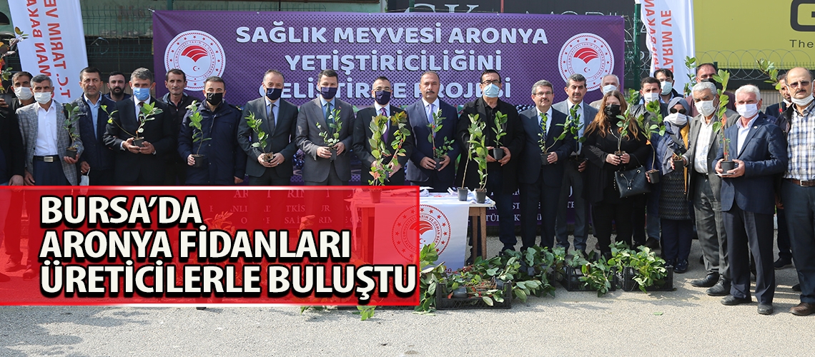 Bursa’da aronya fidanları üreticilerle buluştu