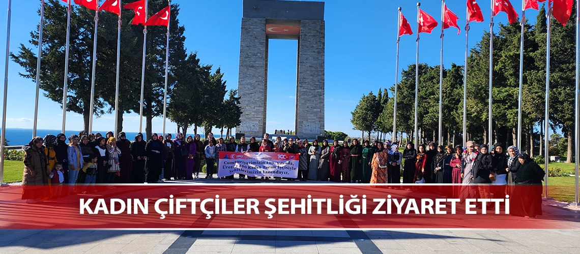 Kadın çiftçiler şehitliği ziyaret etti