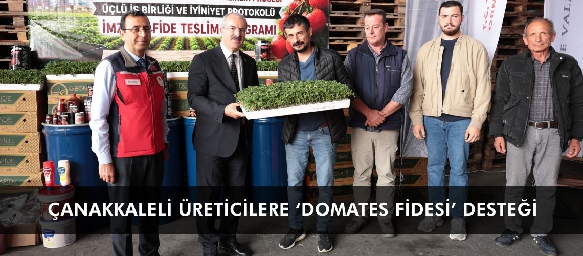 Çanakkaleli üreticilere ‘domates fidesi’ desteği