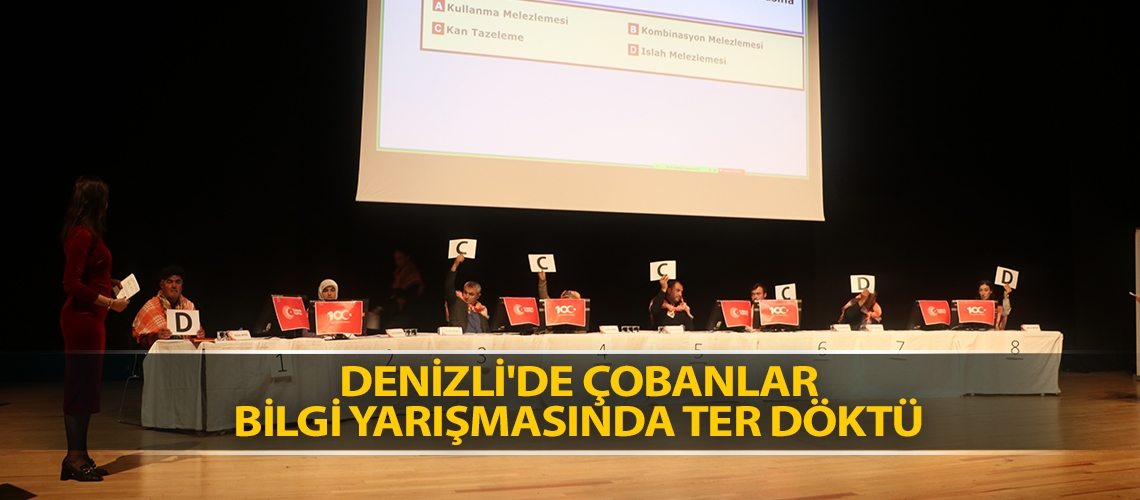 Denizli'de çobanlar bilgi yarışmasında ter döktü