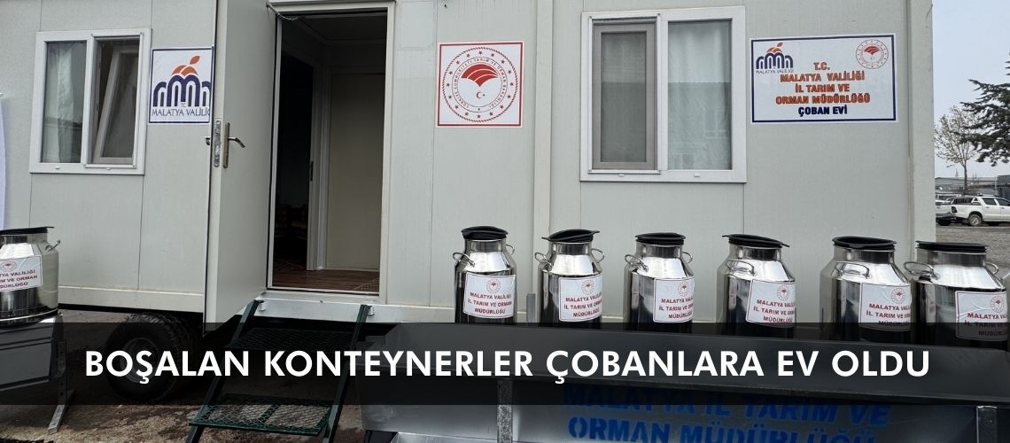 Boşalan konteynerler çobanlara ev oldu