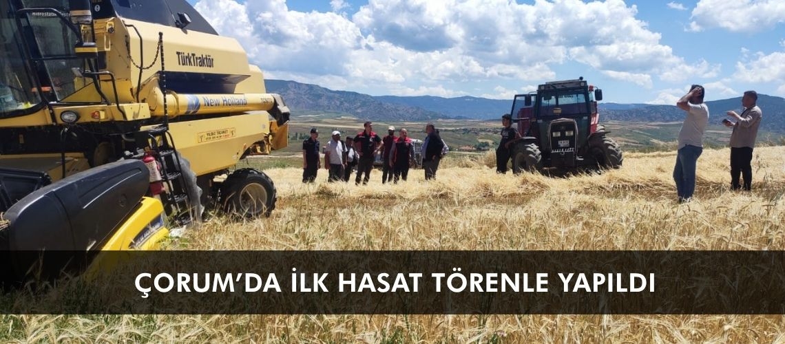 Çorum’da ilk hasat törenle yapıldı