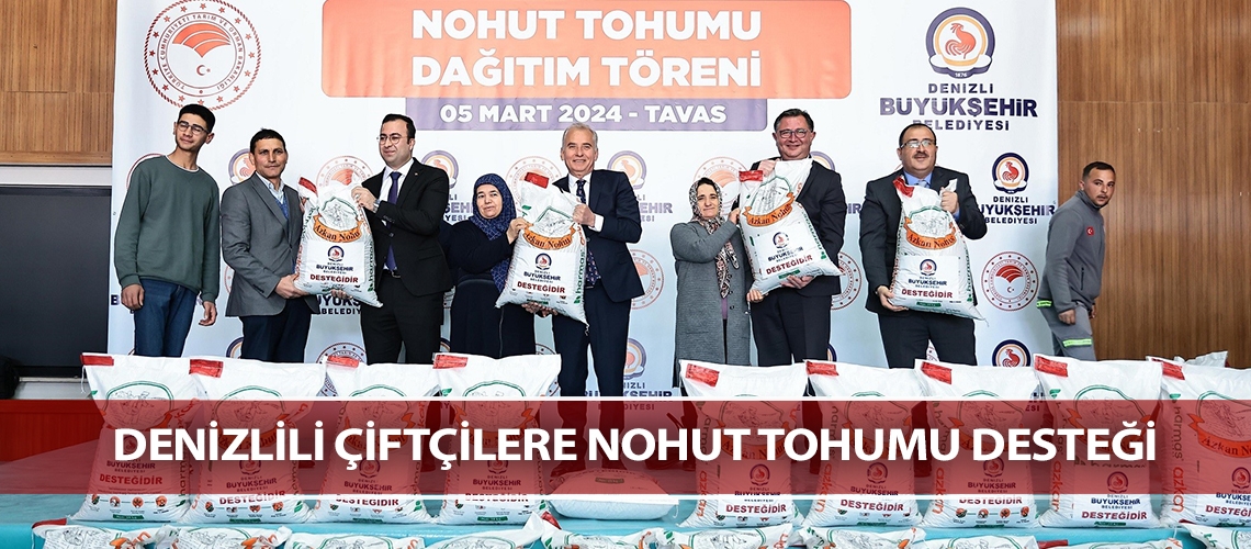 Denizlili çiftçilere nohut tohumu desteği