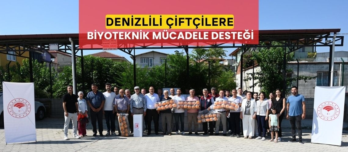 Denizlili çiftçilere biyoteknik mücadele desteği