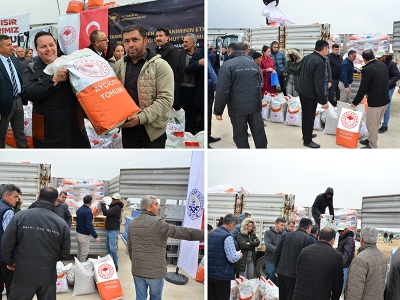 Denizli’de üreticiye tohum desteği sürüyor