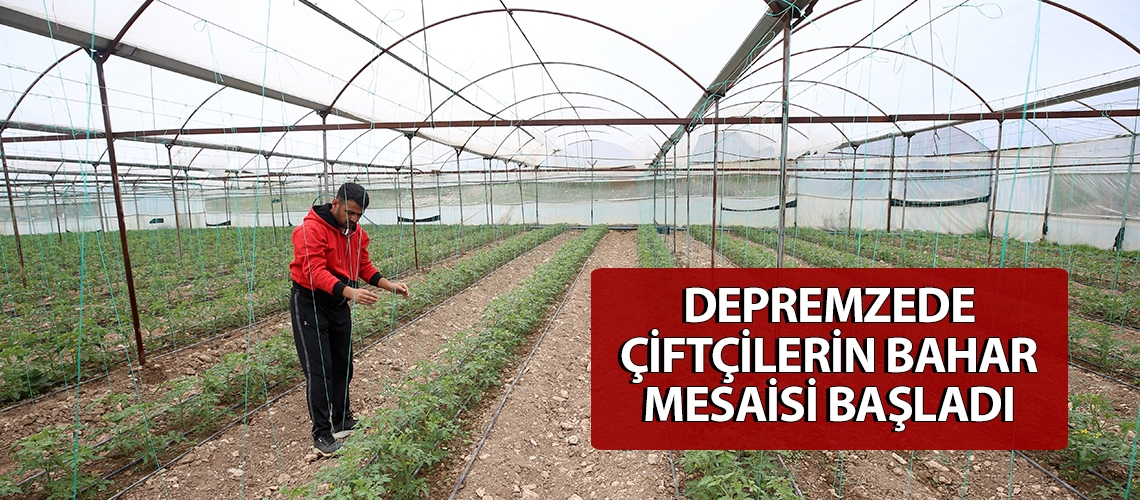 Depremzede çiftçilerin bahar mesaisi başladı