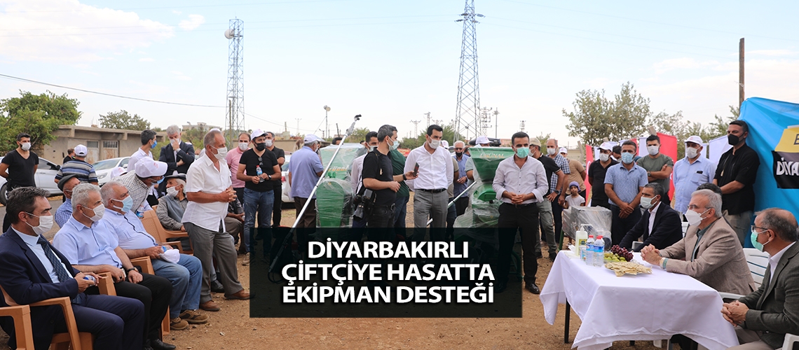 Diyarbakırlı çiftçiye hasatta ekipman desteği