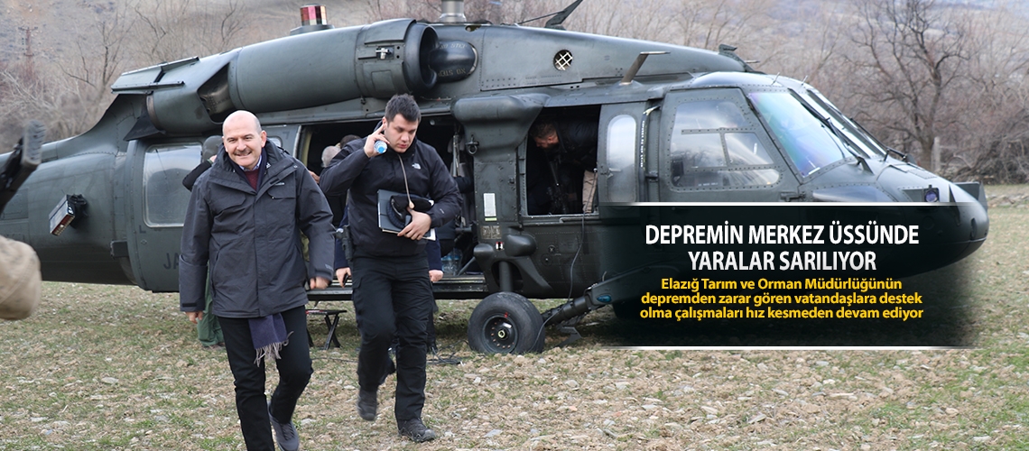 Depremin merkez üssünde yaralar sarılıyor