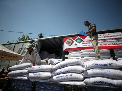Çiftçilere 40 ton yerli çeltik tohumu dağıtıldı