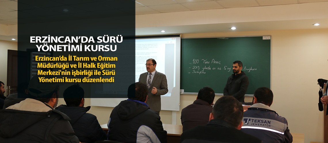 Erzincan’da sürü yönetimi kursu