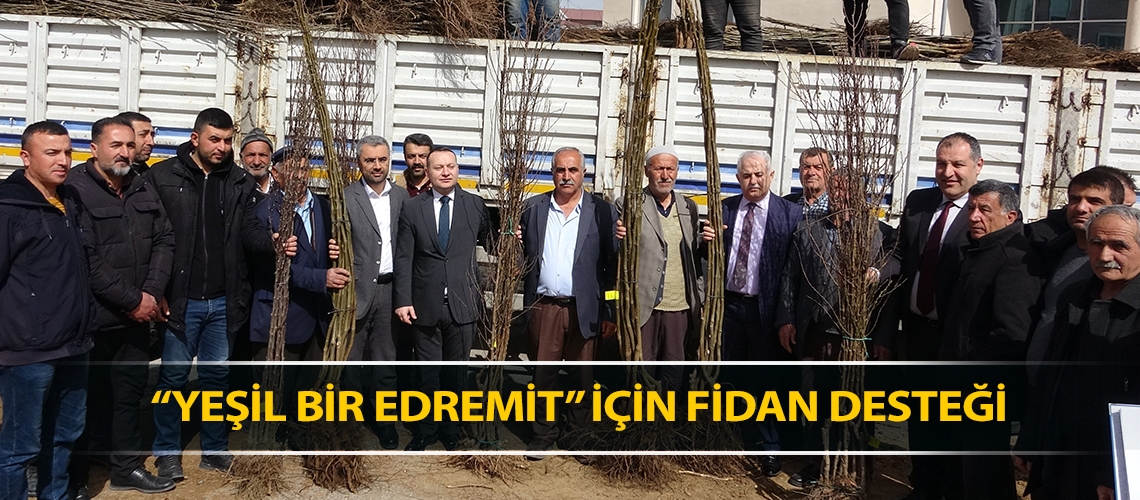 “Yeşil bir Edremit” için fidan desteği