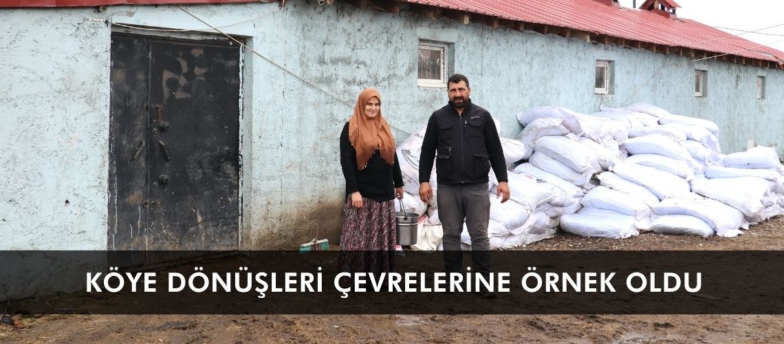 Köye dönüşleri çevrelerine örnek oldu