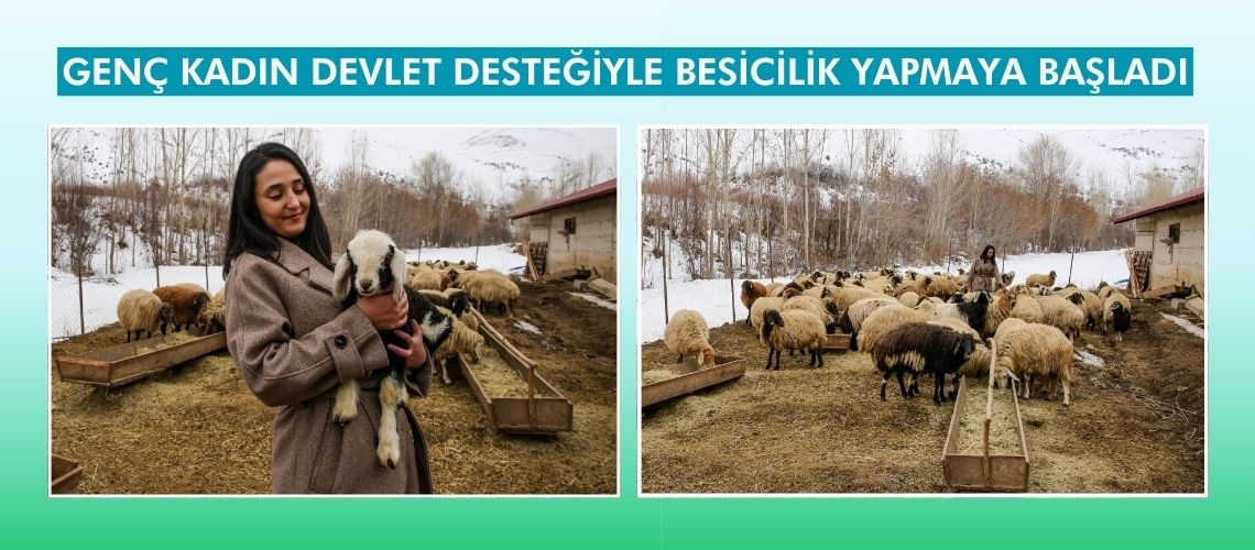 Genç kadın devlet desteğiyle besicilik yapmaya başladı