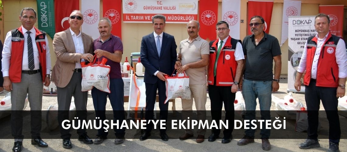 Gümüşhane’ye ekipman desteği