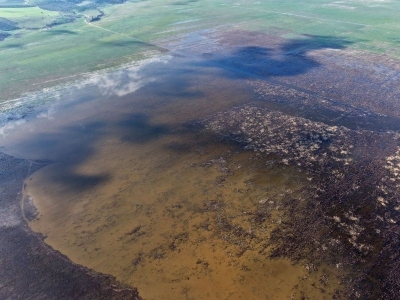 Kuruyan Marmara Gölü yeniden su tuttu