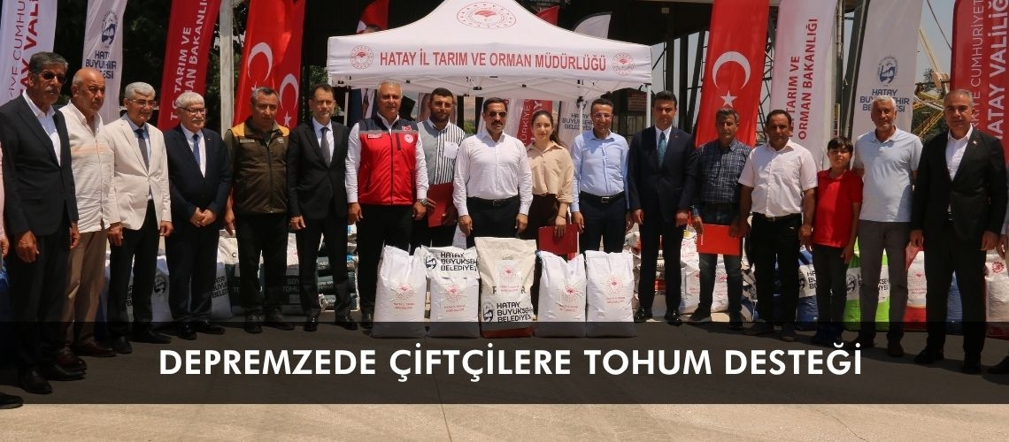 Depremzede çiftçilere tohum desteği