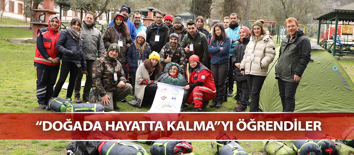 “Doğada hayatta kalma”yı öğrendiler