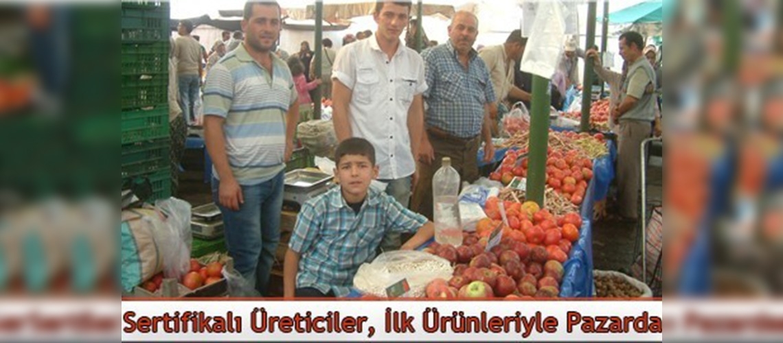 Burhaniye'de ilk organik ürünler pazara indi