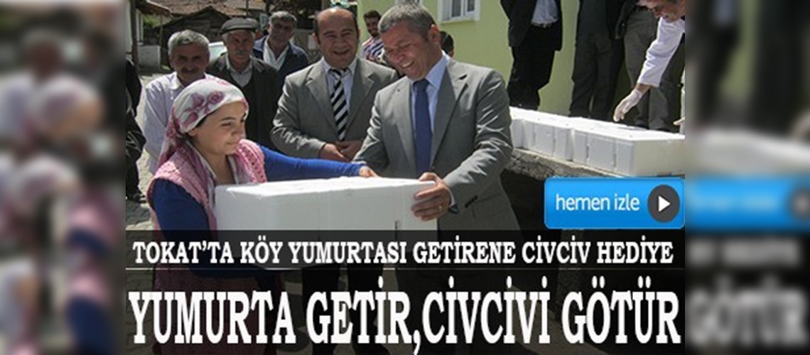 Tokatta köy yumurtası getirene civciv hediye