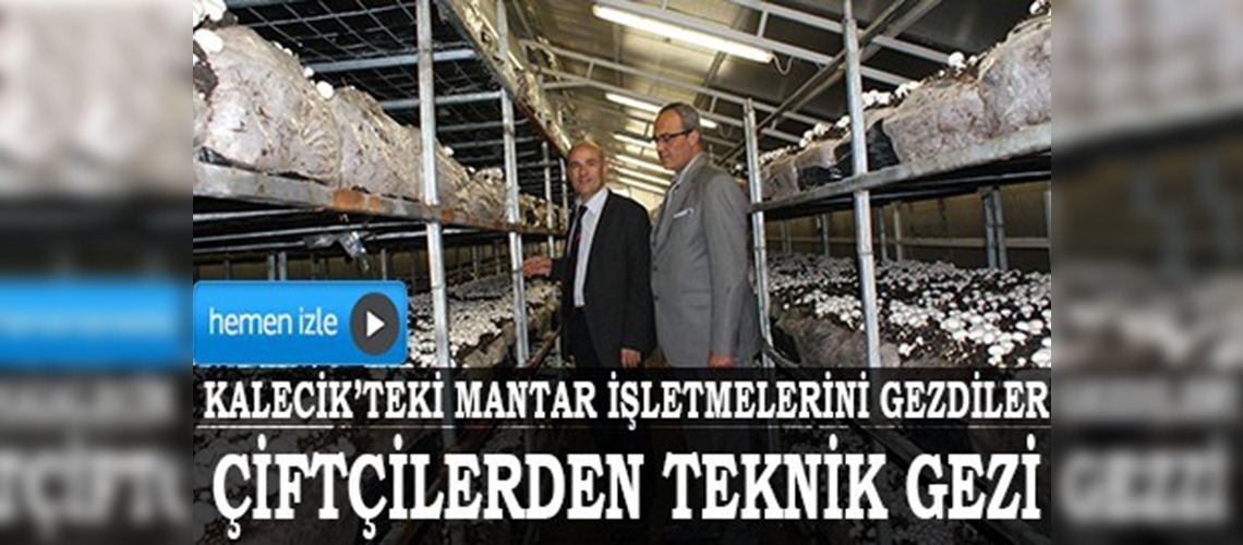 Kırıkkaleli çiftçiler, Kalecikteki mantar işletmelerini gezdi