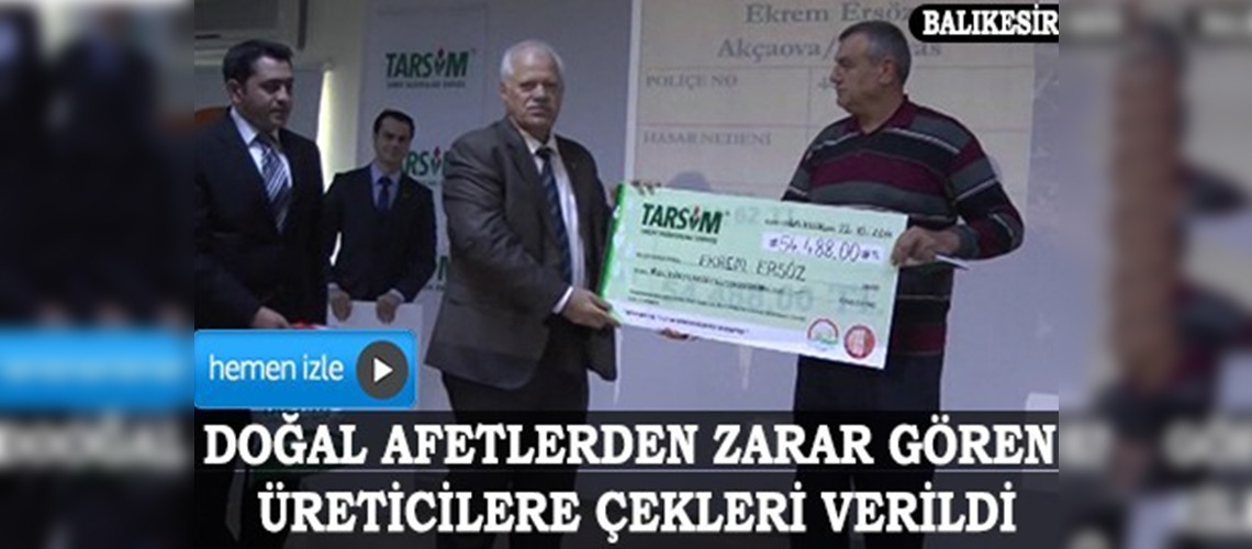 TARSİM, bugüne kadar 1,6 milyar lira hasar ödedi