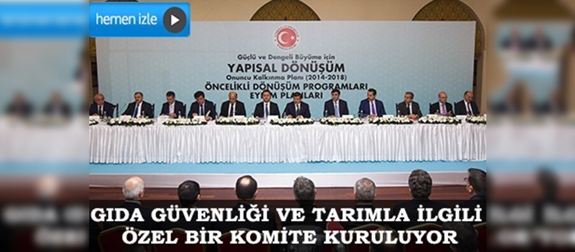 Gıda güvenliği ve tarımla ilgili özel bir komite kuruluyor
