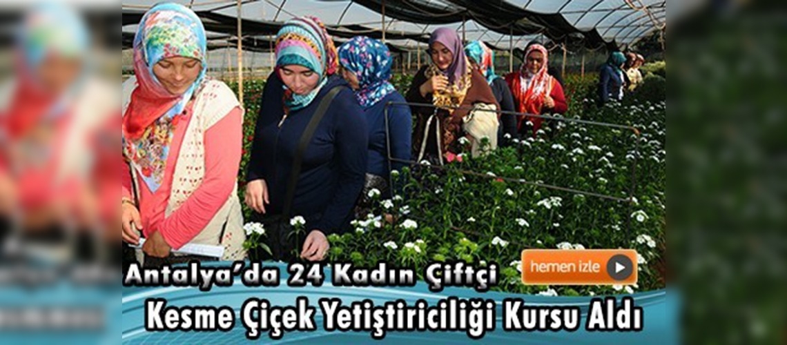 Kadın çiftçilere Kesme Çiçek Yetiştiriciliği Sertifikası