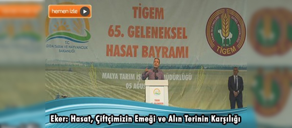 Bakan Eker 65. hasat bayramında çiftçilerle buluştu